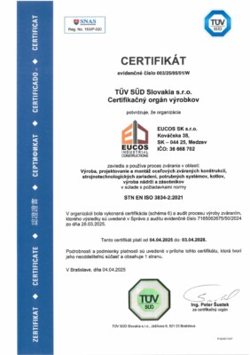 STN EN ISO 3834-2-2021, SK,AJ,NJ